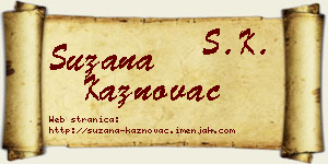 Suzana Kaznovac vizit kartica